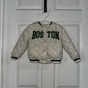 Boston Quilted Jacket with Green Accents